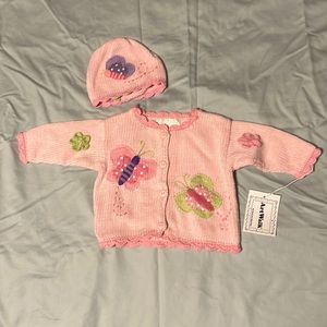 Baby Girl sweater and hat